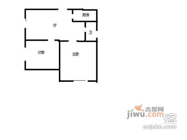 乐城小区2室2厅1卫88㎡户型图