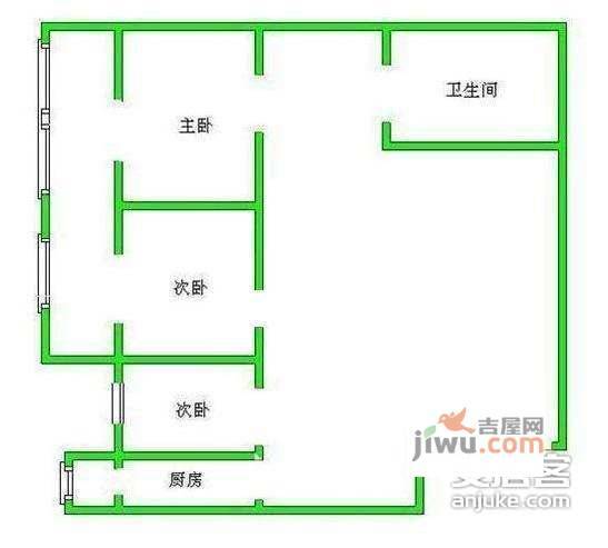 康乐里小区3室1厅2卫145㎡户型图