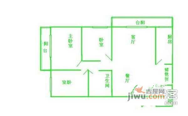 康乐里小区3室2厅2卫145㎡户型图