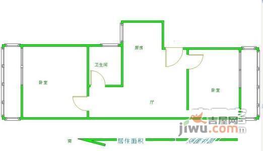 汽北小区2室1厅1卫户型图