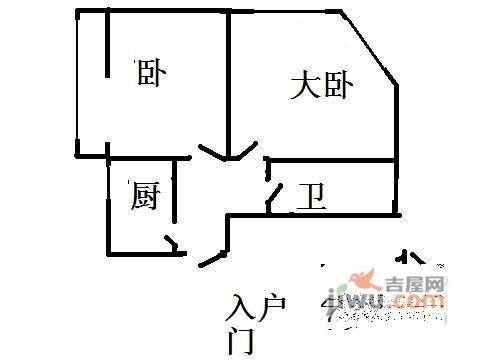 汽北小区2室1厅1卫户型图