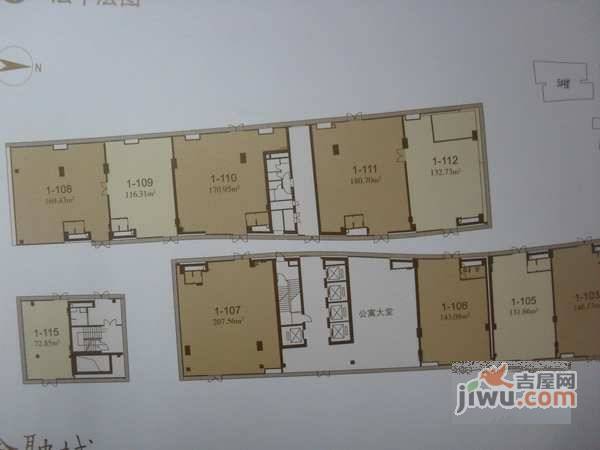 西派国际公寓1室1厅1卫223㎡户型图