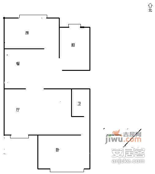 西派国际公寓2室2厅2卫户型图