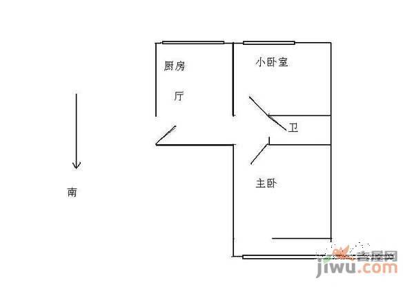 新兴中巷小区2室1厅1卫71㎡户型图