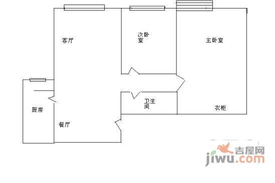 广源小区2室2厅1卫户型图