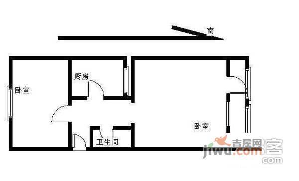 德胜世嘉2室1厅1卫93㎡户型图