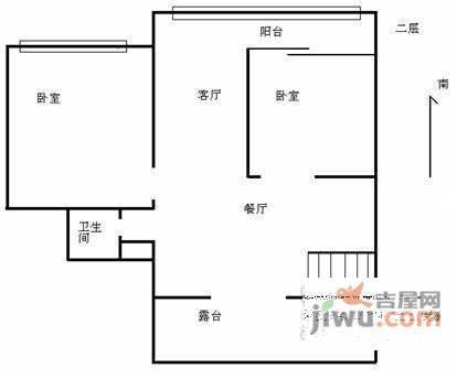 德胜世嘉2室2厅1卫户型图