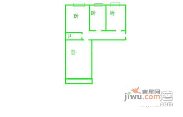 南礼士路三条北里3室1厅1卫83㎡户型图