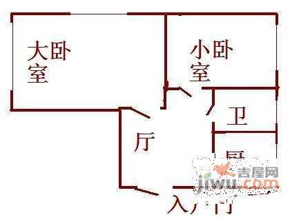 南礼士路三条北里2室1厅1卫65㎡户型图