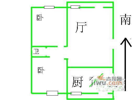 南礼士路三条北里2室1厅1卫65㎡户型图