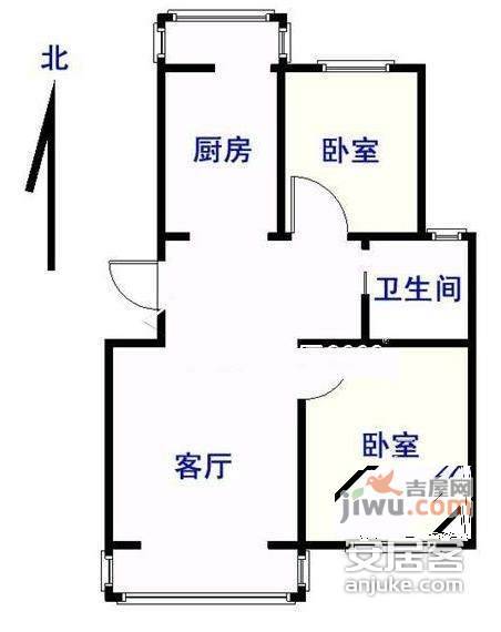 潞潮佳苑2室2厅1卫168㎡户型图