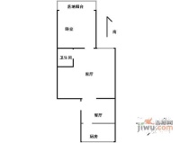 潞潮佳苑1室2厅1卫68㎡户型图