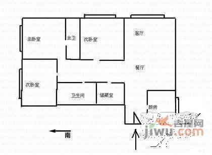 新起点嘉园3室2厅2卫185㎡户型图