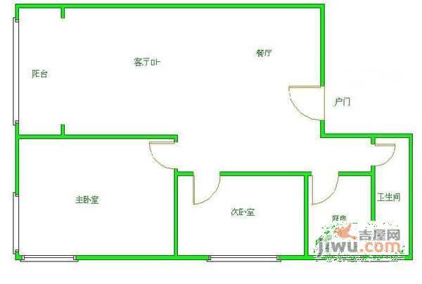 新起点嘉园2室1厅1卫122㎡户型图