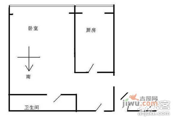 新起点嘉园1室1厅1卫980㎡户型图