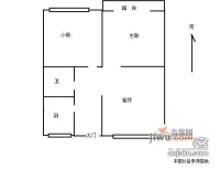中国纺织部大院2室1厅1卫80㎡户型图