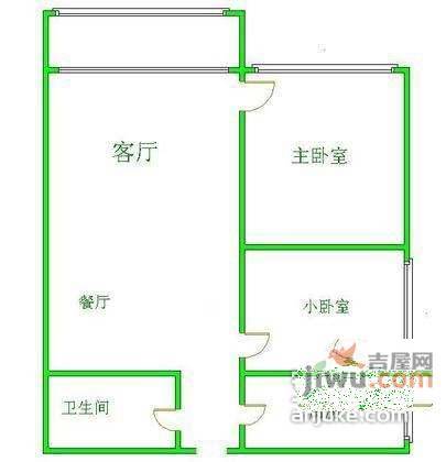 南珠苑花香丽舍2室1厅1卫98㎡户型图