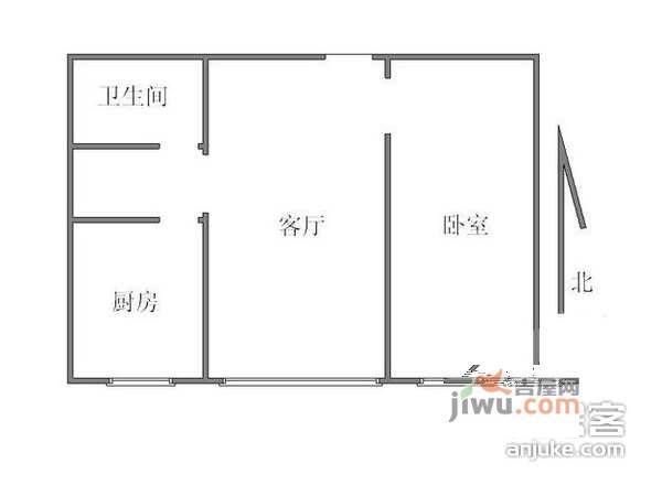 草桥欣园三区1室1厅1卫66㎡户型图