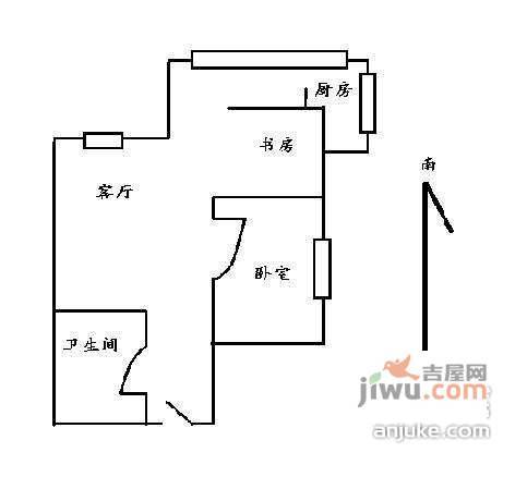 丰台韩庄子1室1厅1卫41㎡户型图