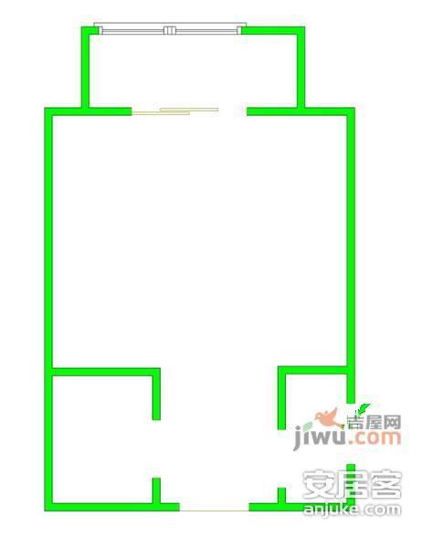 六里桥7号院1室1厅1卫45㎡户型图