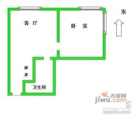 国融国际1室1厅1卫67㎡户型图