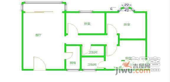 成和缘3室2厅2卫135㎡户型图