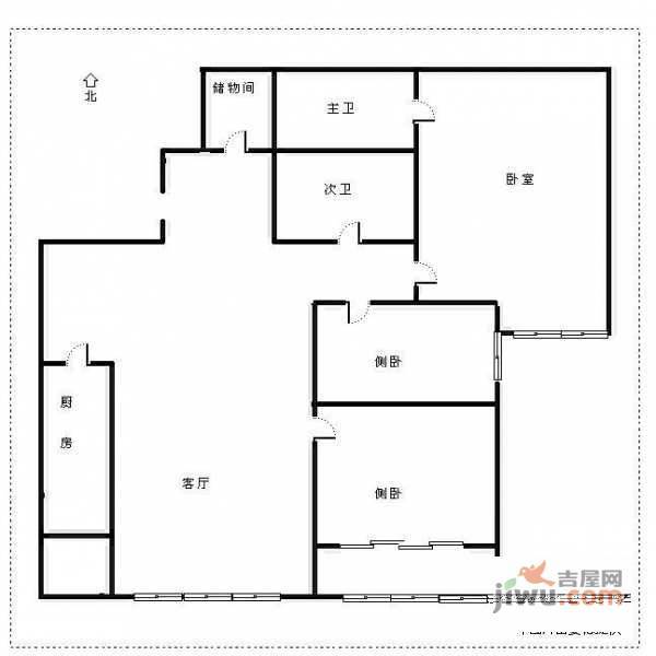 康堡财富堡座3室2厅2卫168㎡户型图