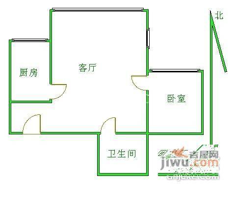 康堡财富堡座1室1厅1卫98㎡户型图