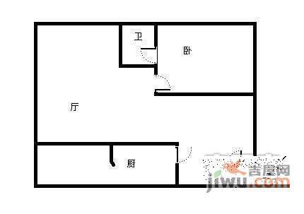 康堡财富堡座1室2厅2卫户型图