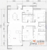 恋日绿岛小区3室2厅2卫148㎡户型图