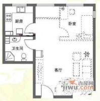 恋日绿岛小区1室0厅1卫户型图