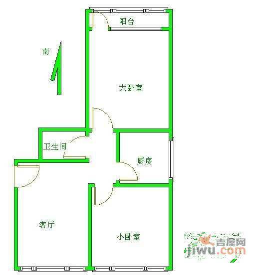 安华里社区2室1厅1卫64㎡户型图