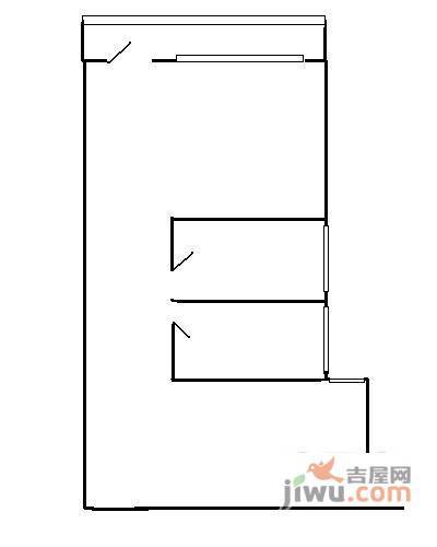 北沙滩4号院1室1厅1卫45㎡户型图