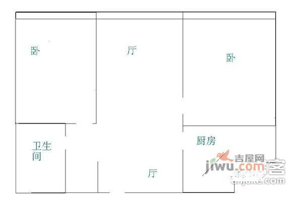 慧谷金色家园2室2厅1卫108㎡户型图