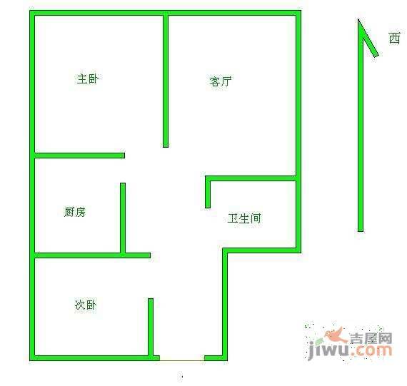 北京香颂2室1厅1卫104㎡户型图