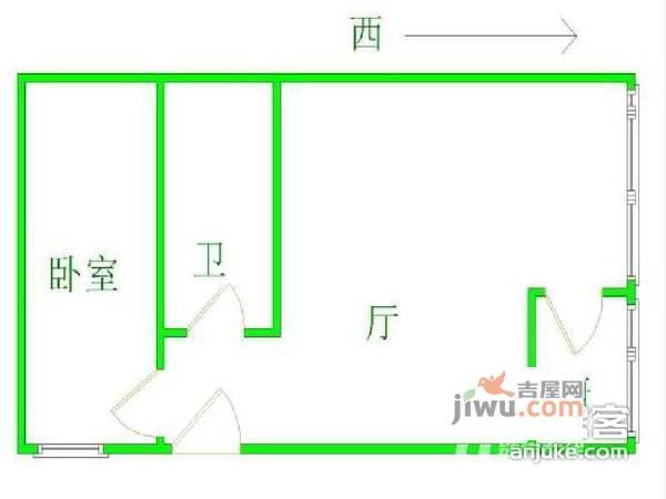 晨宇明阁1室1厅1卫70㎡户型图