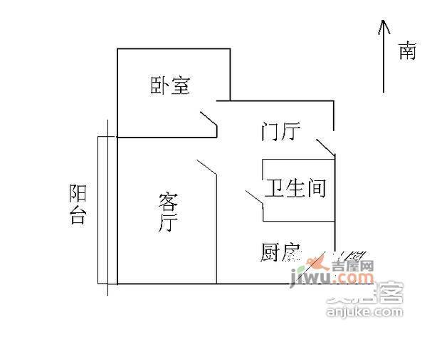 北城根2室1厅1卫137㎡户型图