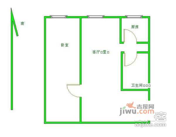 正辰小区1室1厅1卫户型图