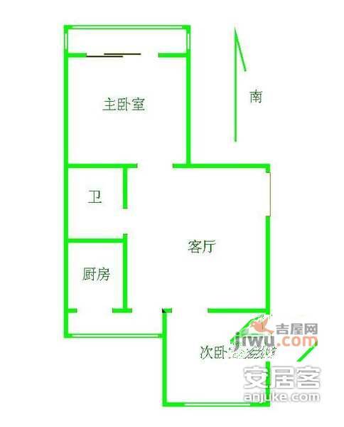 清水园2室1厅1卫160㎡户型图