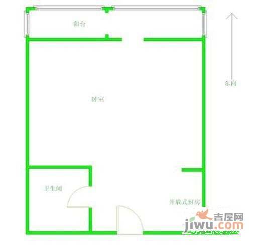 青春无限1室1厅1卫70㎡户型图