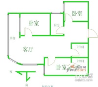 陶然居3室2厅2卫127㎡户型图