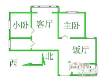 陶然居3室1厅1卫128㎡户型图