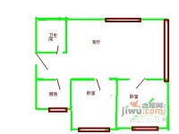 陶然居2室1厅1卫80㎡户型图