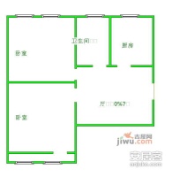 万明园小区2室1厅1卫88㎡户型图