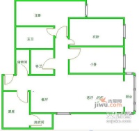 中海馥园3室1厅1卫201㎡户型图