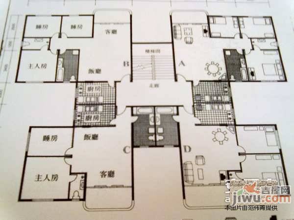 万豪花园3室2厅1卫67㎡户型图