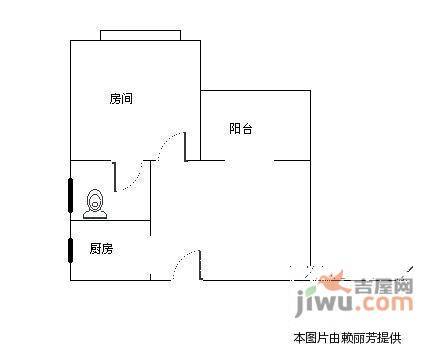 丽景花园3期1室1厅1卫52㎡户型图