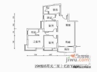 悠然山庄3室1厅1卫86㎡户型图