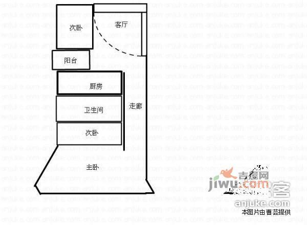 翠堤湾畔2室2厅2卫78㎡户型图