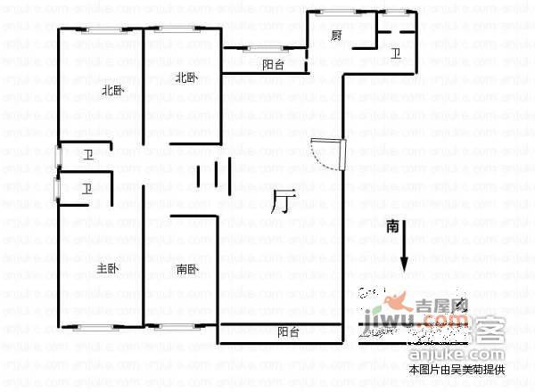 世纪城国际公馆一期6室3厅5卫380㎡户型图